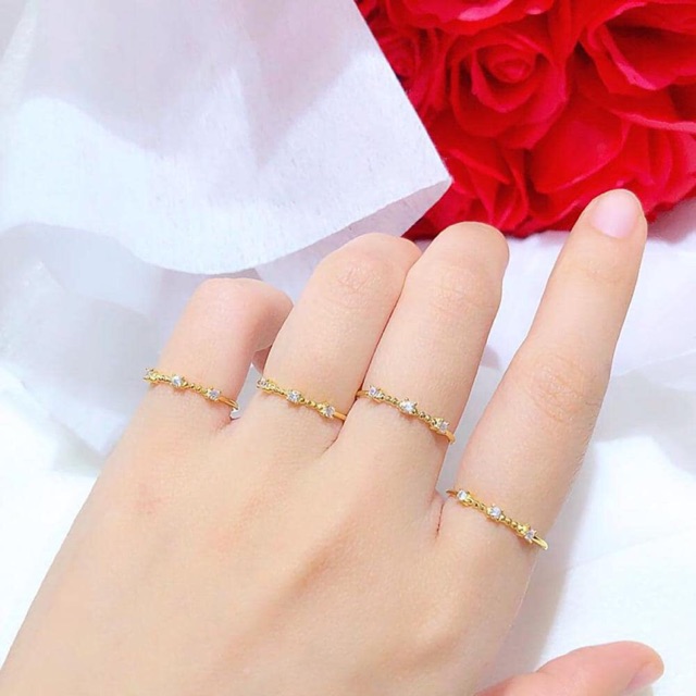 NHẪN XINH VÀNG 10kara MẪU MỚI TOANH
