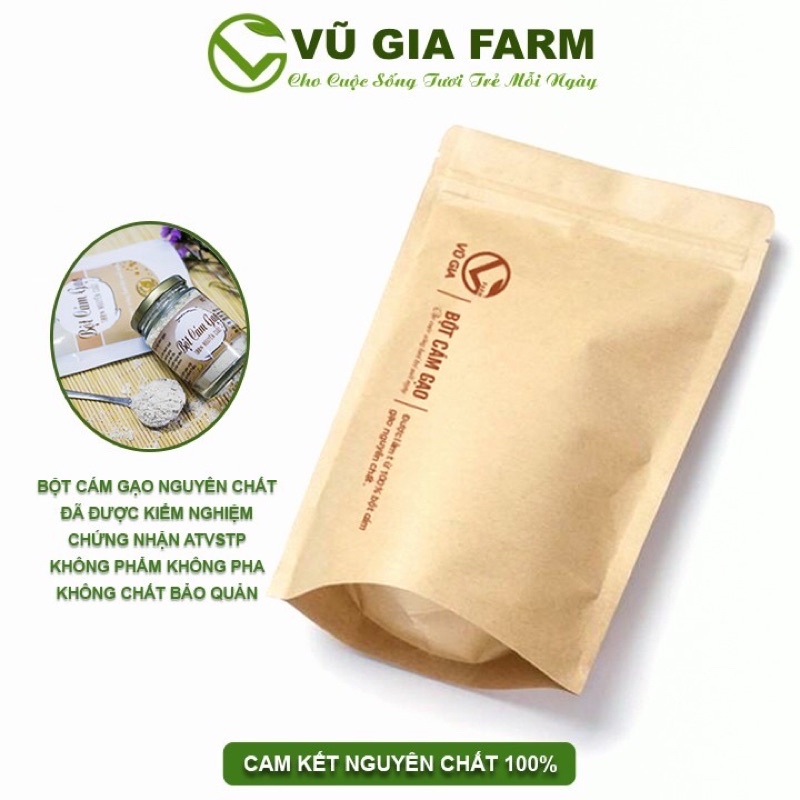 Bột cám gạo nguyên chất Vũ Gia (50g/túi)