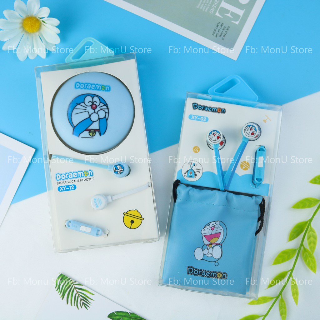 Tai nghe DORAEMON kèm hộp đựng dễ thương cute