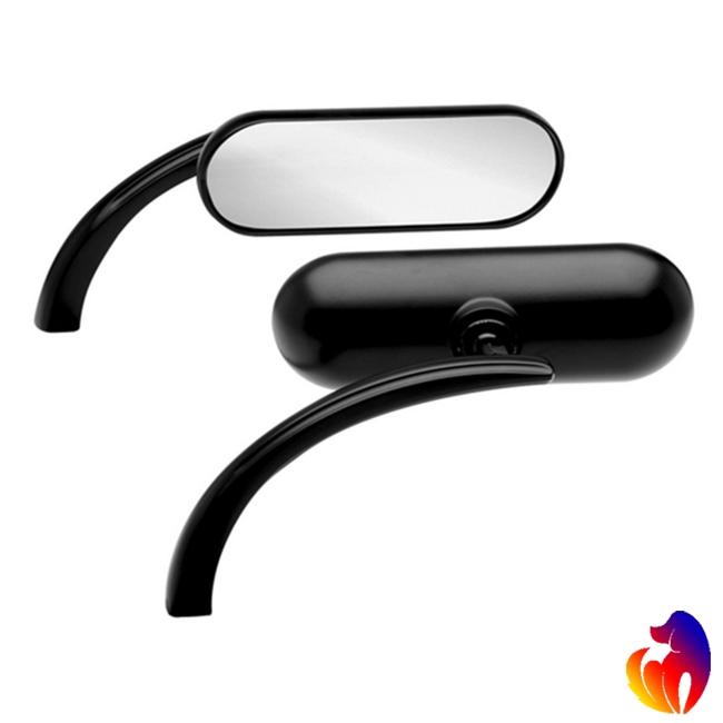 Blackhole Gương Chiếu Hậu Mini Hình Oval Cho Xe Mô Tô Dyna Sportster Dyna