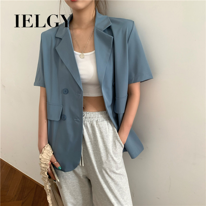 Áo khoác blazer IELGY vừa vặn kiểu dáng thanh lịch cho nữ
