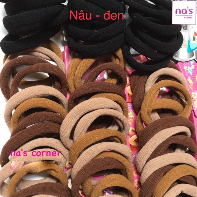 Sỉ thun cột tóc trơn đủ màu 100 sợi lớn loại mịn dày chắc