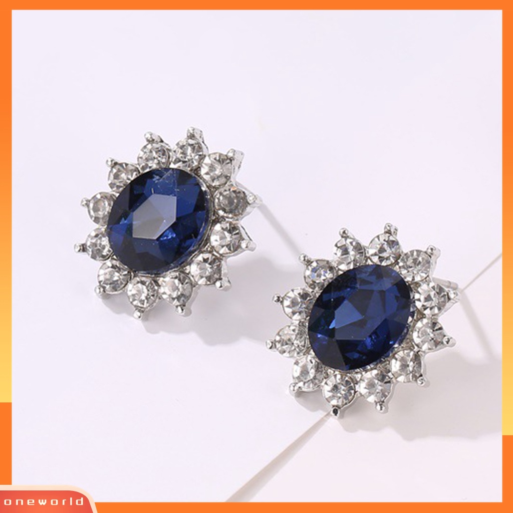 Bộ Trang Sức 2 Món Bằng Kim Loại Hình Hoa Đính Đá Zircon Thanh Lịch Cho Cô Dâu