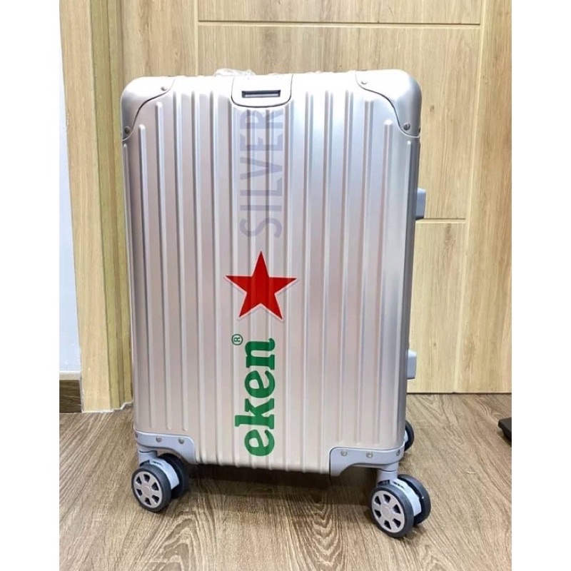 Vali kéo chất liệu nhôm nguyên khối hàng khuyến mãi Heineken