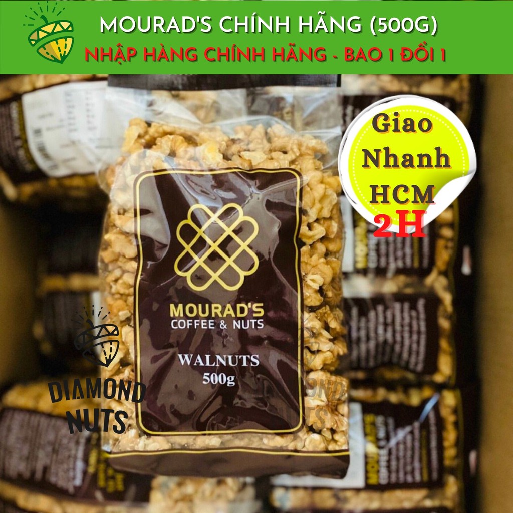 Nhân óc Chó sấy - Hạt óc Chó Tách Vỏ úc Mourad's 500g (Làm sữa / Ăn Kiêng / ăn Vặt/ ăn Dặm)