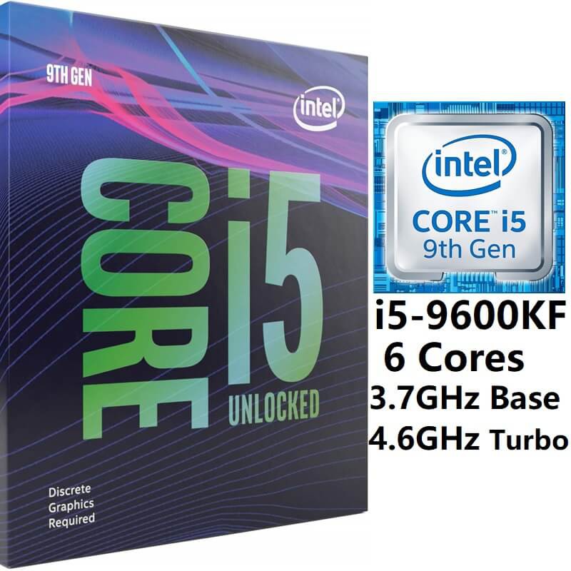 Bộ vi xử lý Intel Core i5 9600KF (3.7GHz turbo up to 4.6GHz, 6 nhân 6 luồng, 9MB Cache, 95W) - 1151-v2 | WebRaoVat - webraovat.net.vn