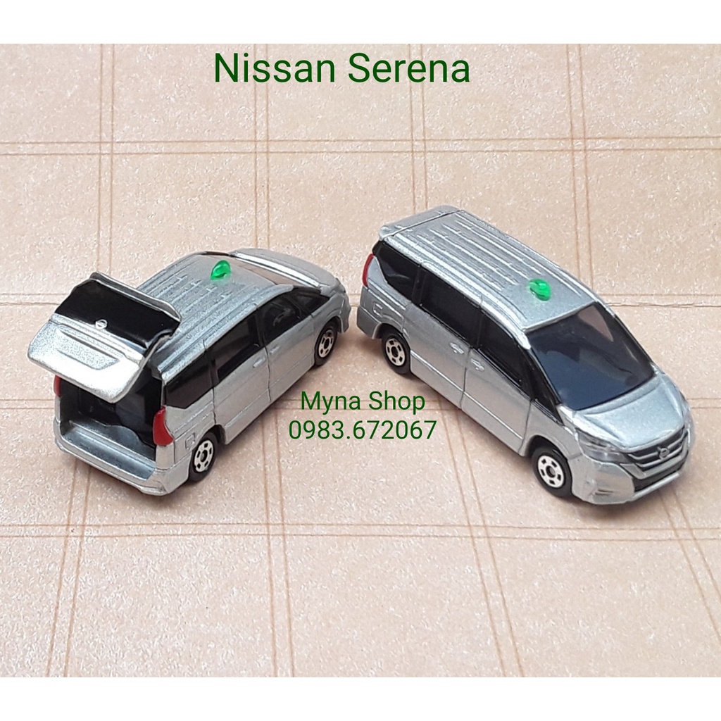 Xe mô hình tĩnh tomica không hộp - Nissan Serena - xe c.sát dẫn đường 7 chỗ