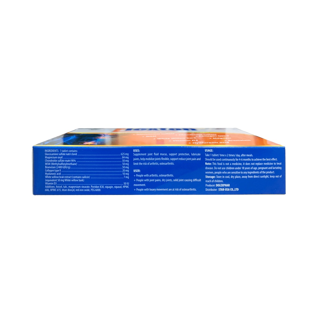 Viên Uống Hỗ Trợ Hạn Chế Nguy Cơ Viêm Khớp Thoái Hóa Khớp FLEXTON - Hộp 30 viên