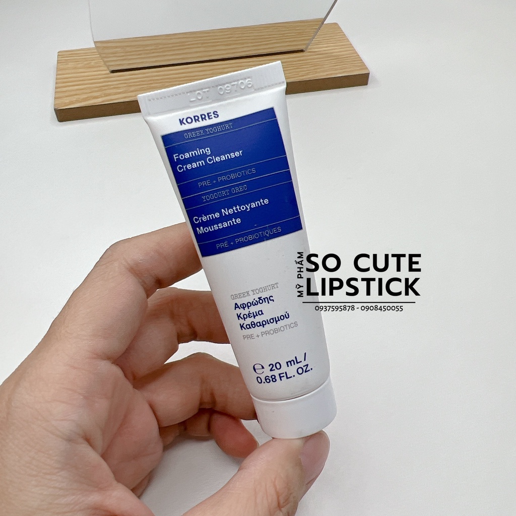 Sữa rửa mặt Korres Greek Yoghurt Foaming Cream Cleanser 75ml - 150ml