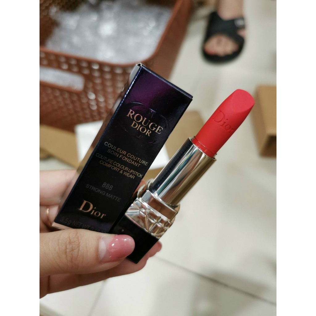 Son Dior Rouge 888 Strong Matte Fullsize [B.Cosmetic. Hàng Authenic 100%]