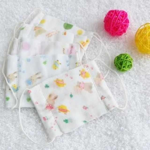 Khẩu trang vải xô hoa xuất nhật in hình cho bé