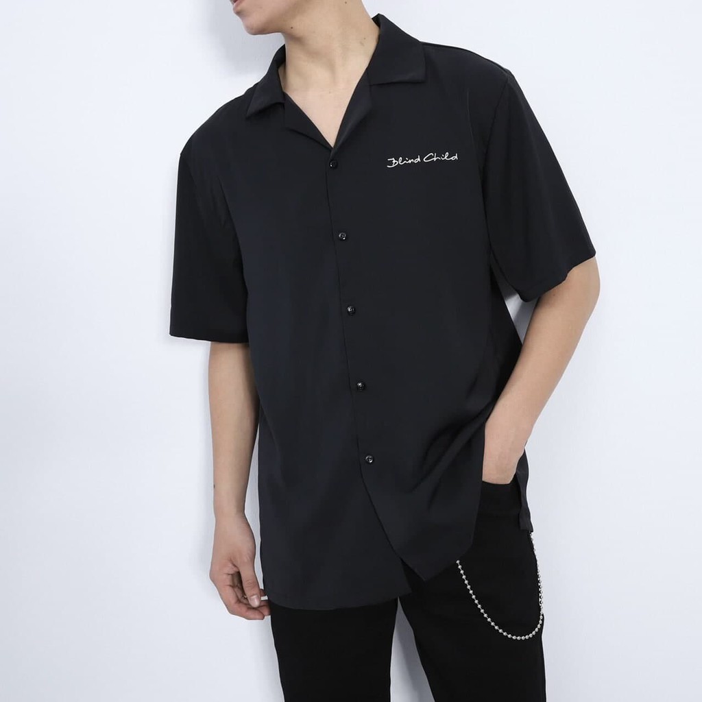 Áo sơ mi nam trơn chữ thêu vải Lụa thoáng mát, thấm hút, không nhăn form rộng unesex nhà MALTRIK hottrend 2022 | BigBuy360 - bigbuy360.vn