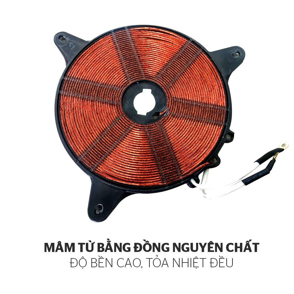 Bếp từ Chính hãng SUNHOUSE SHD6800, bếp điện cảm ứng Sunhouse công suất 2000W, tiết kiệm điện - Tặng Nồi Lẩu