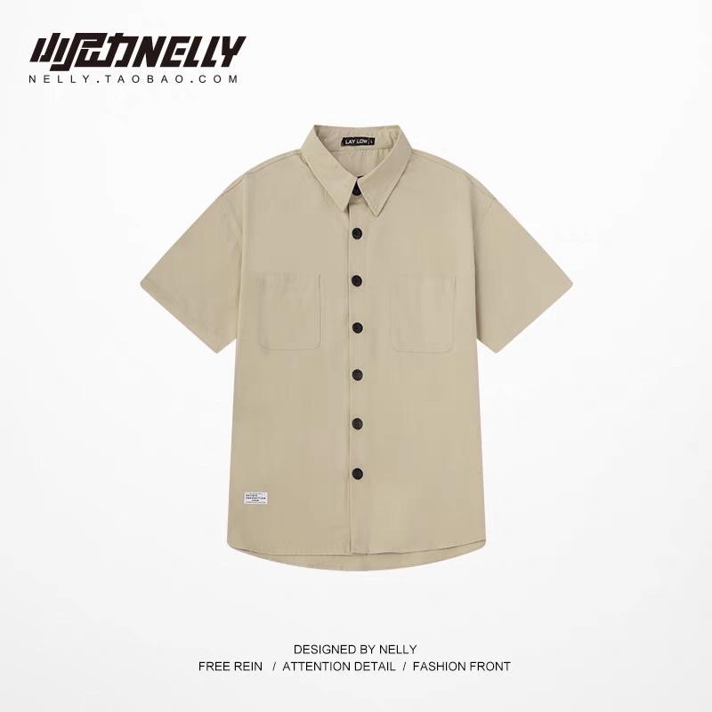 [SẴN HÀNG] Áo sơ mi đủ size NELLY 2 màu (rêu - be) | BigBuy360 - bigbuy360.vn