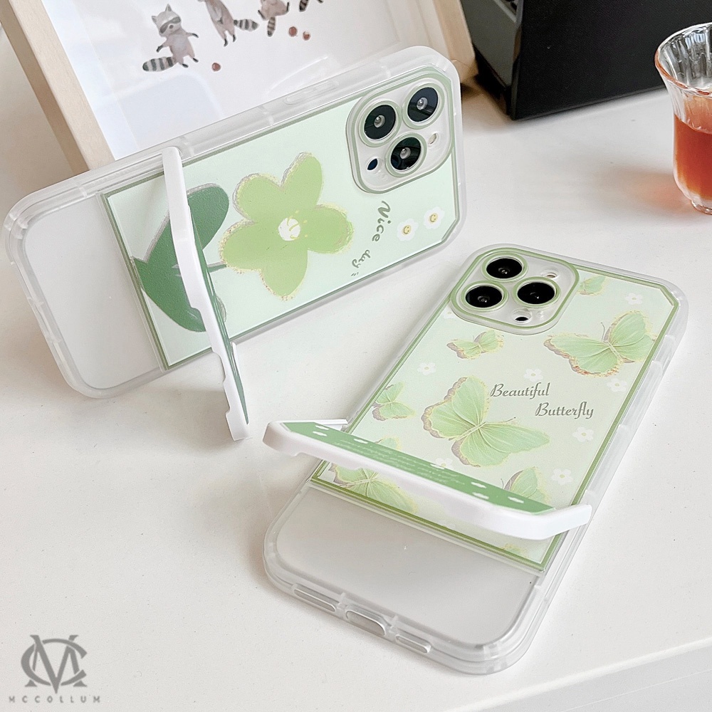 Ốp Điện Thoại TPU Mềm Trong Suốt Có Đế Đỡ Hình Bướm Cho iPhone 11 12 13 Pro Max XS Max XR X 6 6S 7 8 Plus SE 2020 11Pro 12Pro