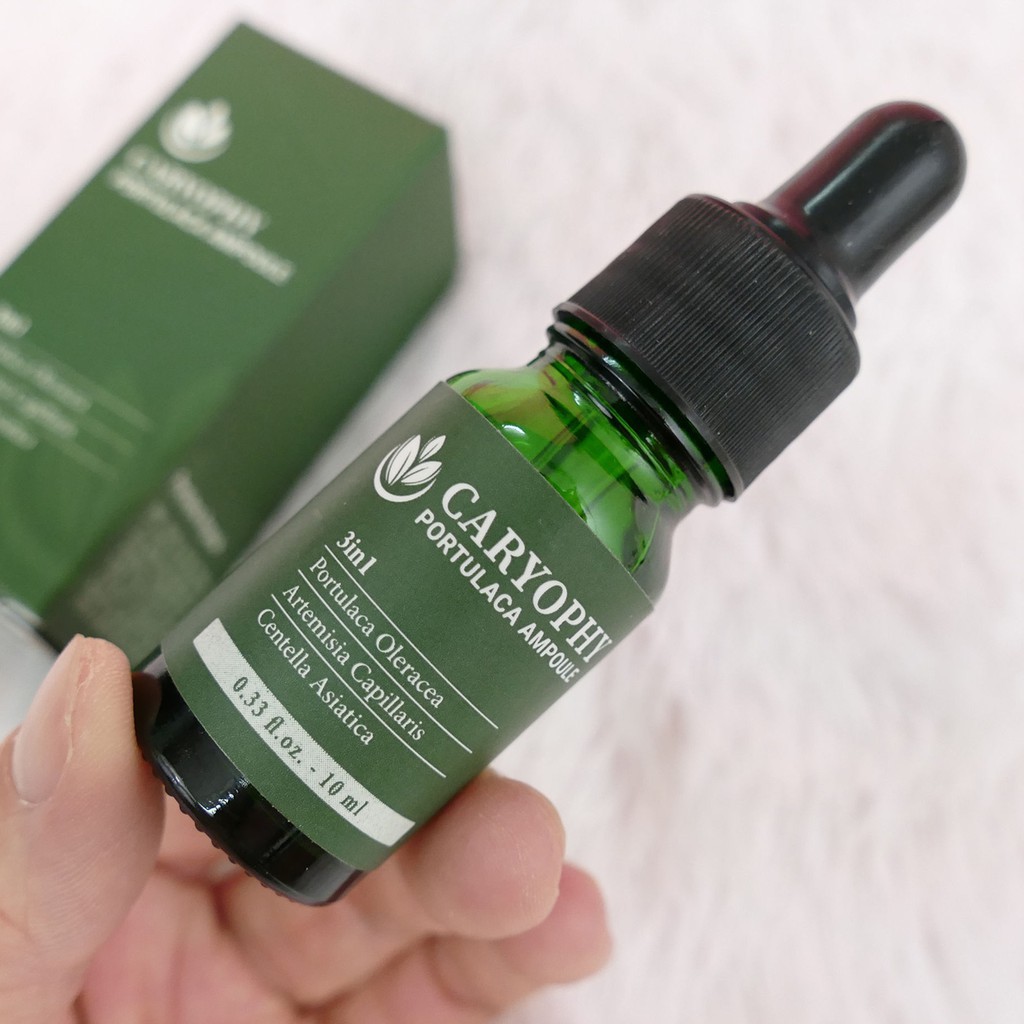 Combo Nước hoa hồng và Serum giảm mụn thâm Caryophy Portucala + Tặng kèm 1 túi đựng mỹ phẩm Caryophy cao cấp