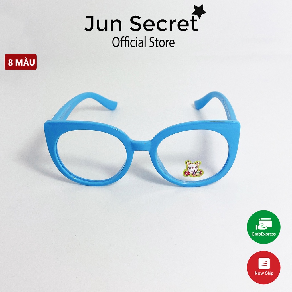 Kính mát trẻ em Jun Secret kiểu dáng hình mắt mèo dễ thương dành cho bé trai và bé gái từ 1 tới 5 tuổi JS18A76