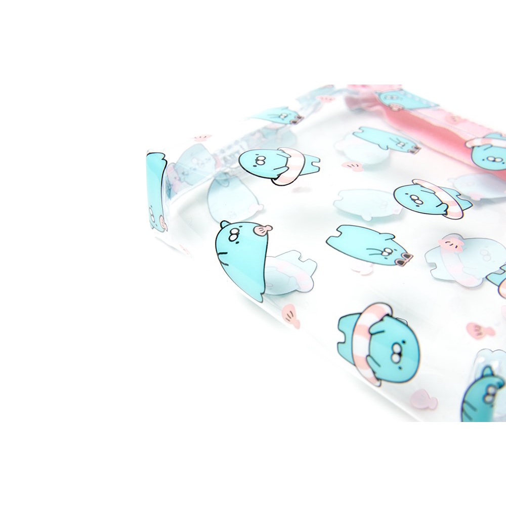 Túi Đựng Đồ Dùng Trong Suốt ARTBOX Hàn Quốc PVC Hình Otto Mang Vòng Bơi Cute