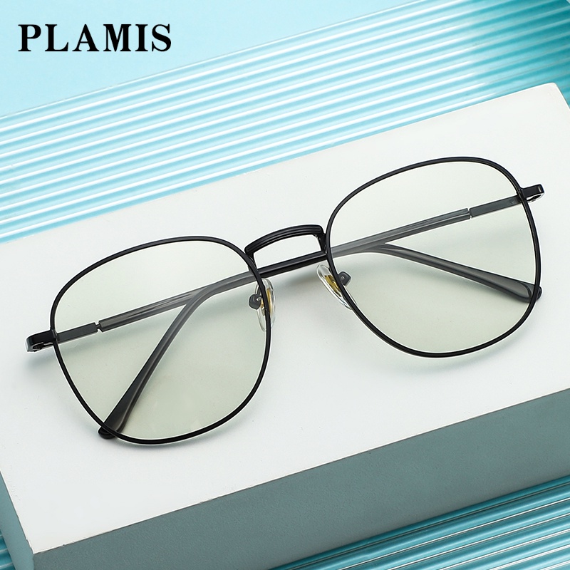 Mắt kính PLAMIS gọng kim loại chống ánh sáng xanh thời trang cho nam và nữ