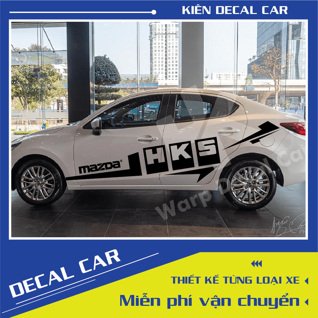 Tem xe Mazda 2- decal Mazda 2 phong cách thể thao