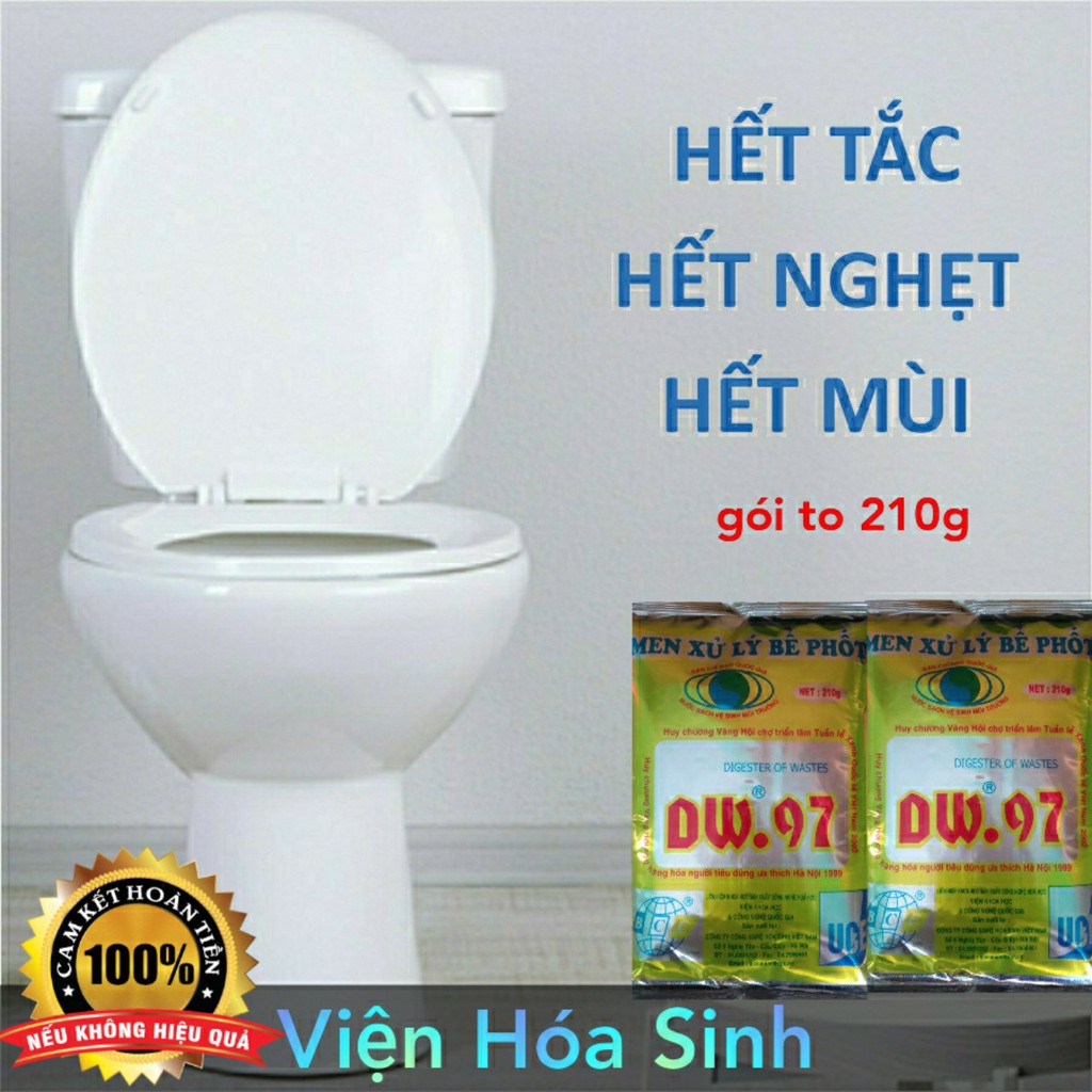 [CHÍNH HÃNG] Combo Men vi sinh xử lý hầm cầu bể phốt DW.97 & BỘT THÔNG CỐNG dòng BÁN CHẠY NHẤT