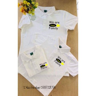 Áo thun polo cá sấu có cổ nam nữ - đồng phục gia đình 3 4 5 người đủ màu đủ size - WE ARE HAPPY FAMILY