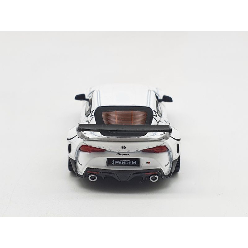 Xe Mô Hình Pandem Toyota GR Supra V1.0 White LHD 1:64 Mini GT (Trắng)