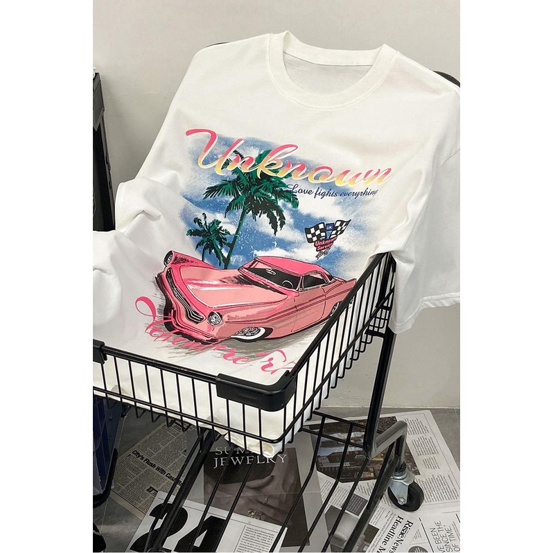 NRVP Mới Áo Thun Cotton Tay Ngắn Cổ Tròn Thời Trang Mùa Hè Phong Cách Hàn Quốc Cho Nữ