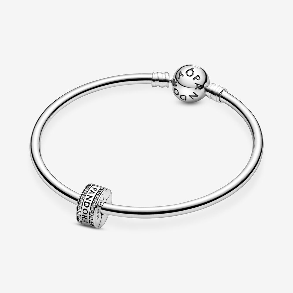 Hạt In Logo Màu Bạc Làm Vòng Tay DIY