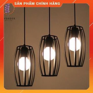 Đèn thả nghệ thuật lồng sắt hình