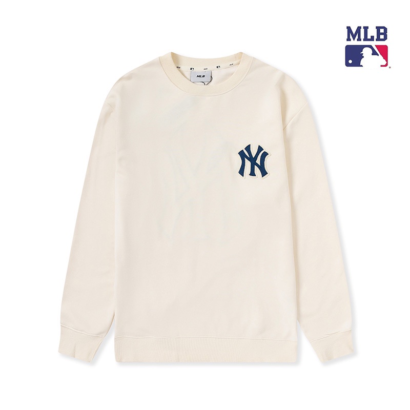 ❤❀  ❤ Mlb Áo Sweater Tay Dài Cổ Tròn Thêu Họa Tiết Thời Trang Cho Nam Nữ