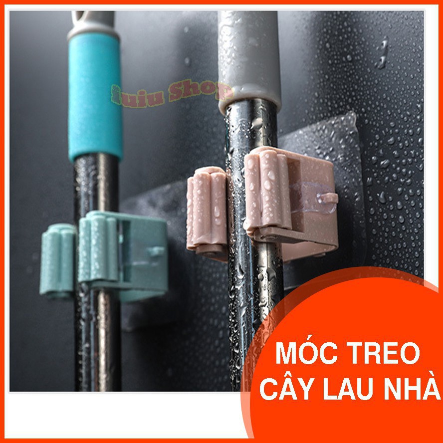 Combo 5 Móc Treo Tường, Móc Dán Tường, Kẹp Giữ Cây Lau, Chiu Lực  6KG