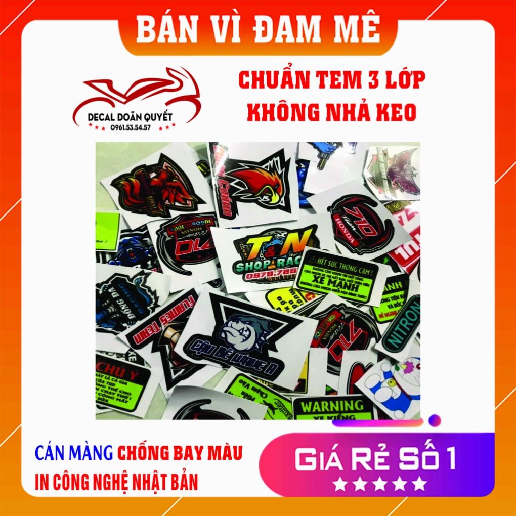 Logo dán xe - Sticker 3 lớp cao cấp - Tem dán xe ido cao cấp chống nước