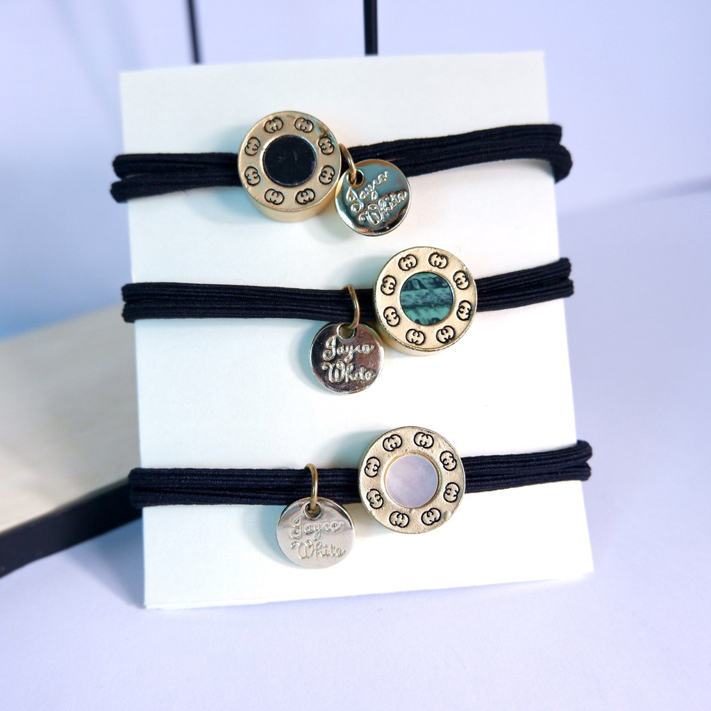 Dây cột tóc thun basic- charm tròn