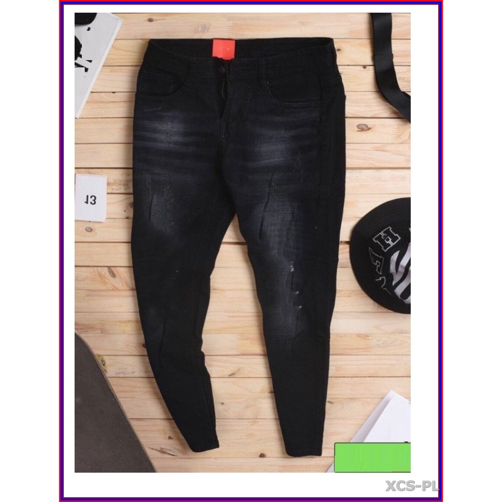 Quần jean nam cao cấp CÀO NHẸ 384 màu NGẢ ĐEN không xù lông, không ra màu, chất giãn tốt sho3-28