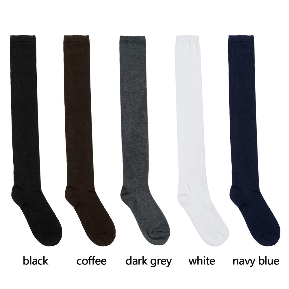 Okdeals Vớ Cotton Cao Qua Gối Dài Qua Gối Ấm Áp Co Giãn Nhiều Màu Sắc Thời Trang Giản Dị Dành Cho Bạn Nữ