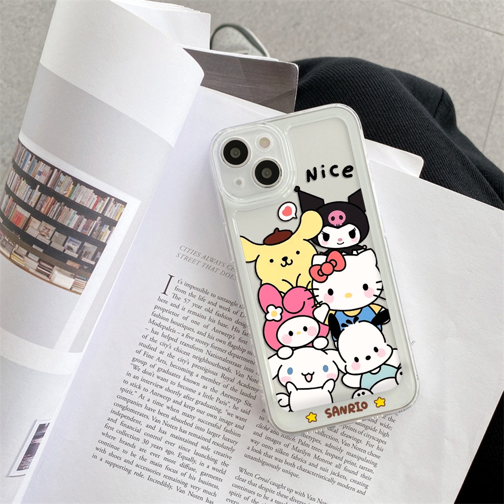 SANRIO Ốp Điện Thoại Chống Sốc Họa Tiết Hello Kitty Cho iPhone 11 13 12 X XS Pro Max xr 12 13 Mini xr