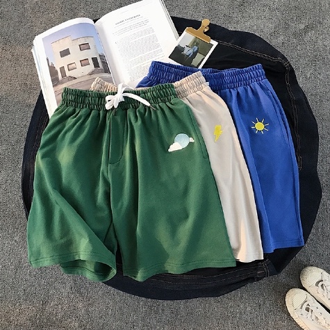 Quần short nam thoáng khí in họa tiết hoạt hình thời trang hàn quốc bigsize quần đùi unisex thể thao cỡ lớn thông thường dành cho nam giới