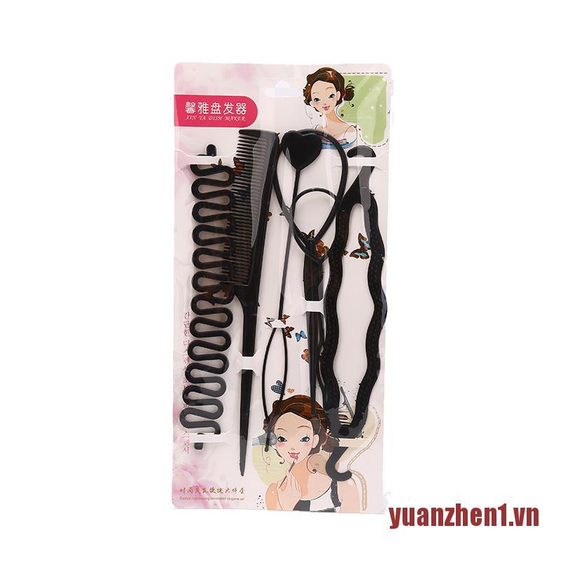 Bộ 6 Dụng Cụ Tạo Kiểu Tóc Xuyên Thấu YUANEN