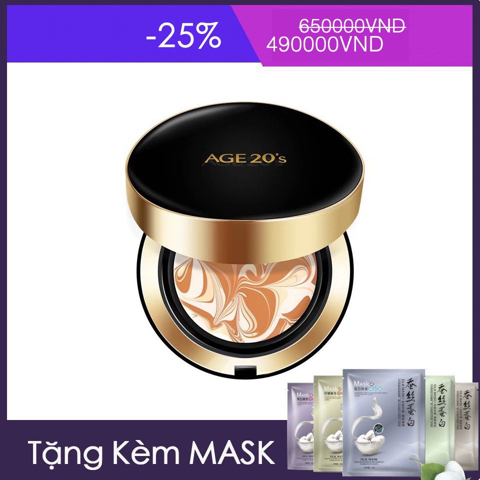 🇰🇷[Miễn phí vận chuyển] Phấn Tươi Dưỡng Da Chống Nắng Che Phủ Hoàn Hảo Age20'S Signature Essence Cover Pact