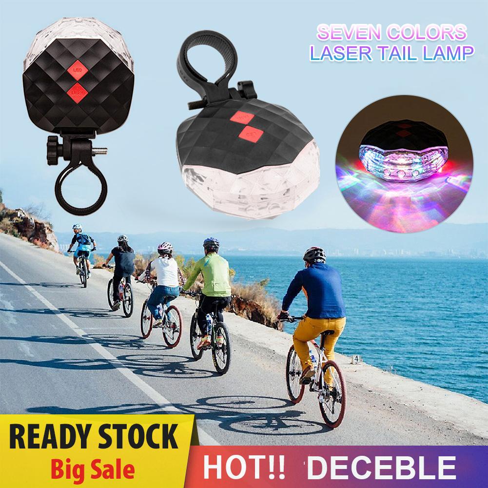 deceble 5LED Bicycle Diamond Taillight Night Ridding Warning Bike Laser Rear Light