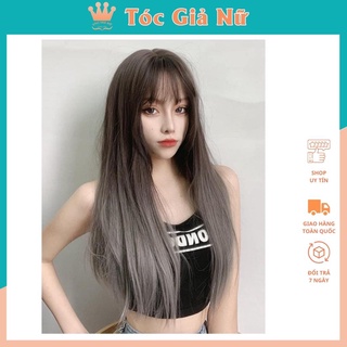 Tóc giả nguyên đầu thẳng 😍FREESHIP😍omber xám khói z7007