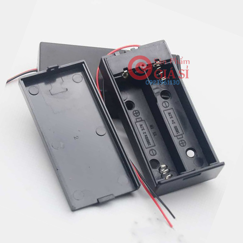 Hộp Pin 18650 2 cell có nắp và công tắc ❤️freeship❤️