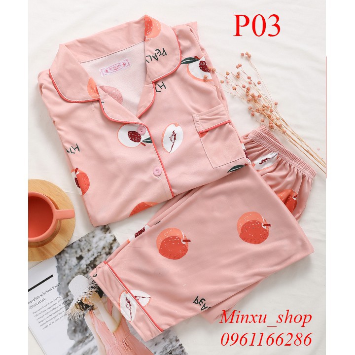 Bộ Pijama Dài Tay - Sợi Tơ Sữa Cao Cấp Mềm, Mịn - Phong Cách Hàn Quốc