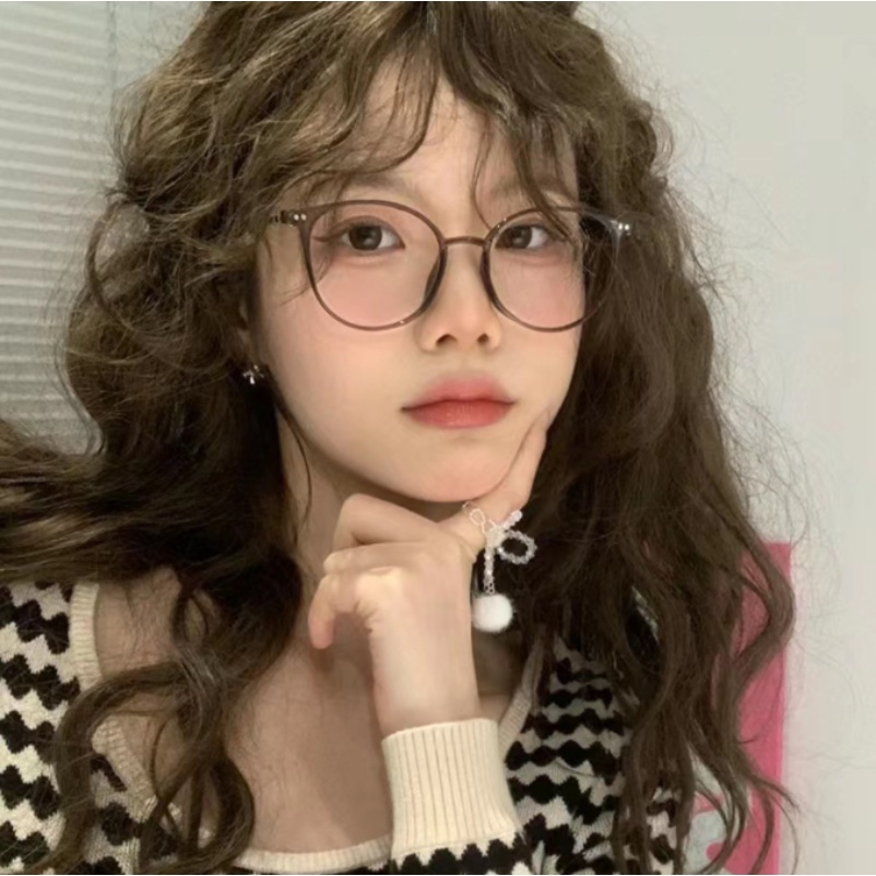 Mắt Kính Gọng Tròn Chống Bức Xạ Chống Ánh Sáng Xanh Thời Trang Hàn Quốc Cho Nam Nữ