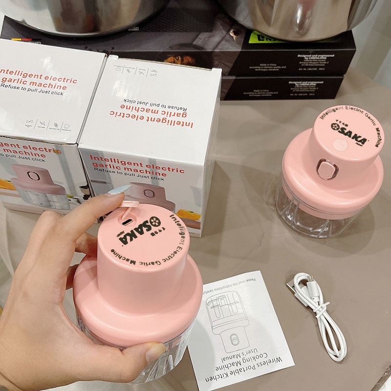 Máy Xay Đa Năng Mini Máy Say Tỏi Ớt Có Pin Sạc Dung Tích 250ml OSAKA Nhật Bản