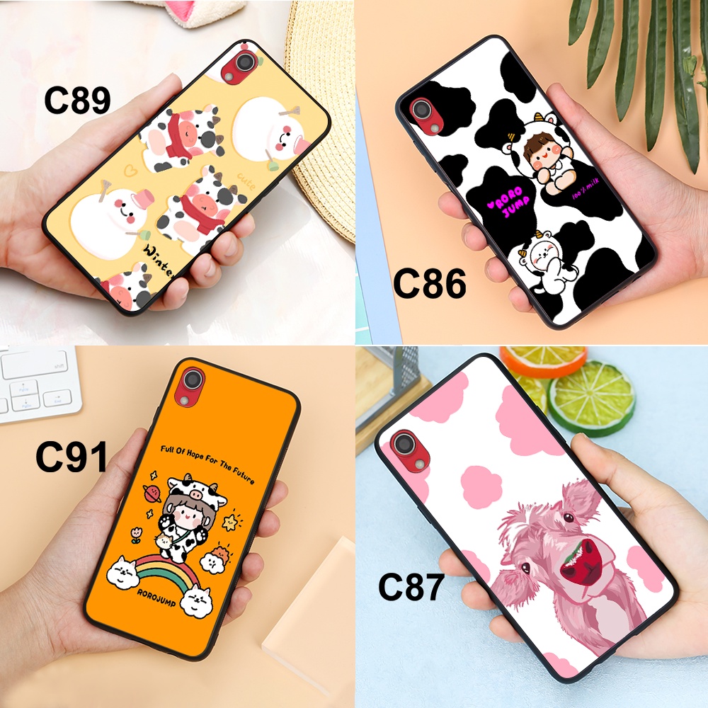 Ốp Vivo Y91c - Y93 (không vân tay) In Hình Bò Sữa Cute, Nhiều Màu Sắc Mới P1: Rẻ Bền Đẹp