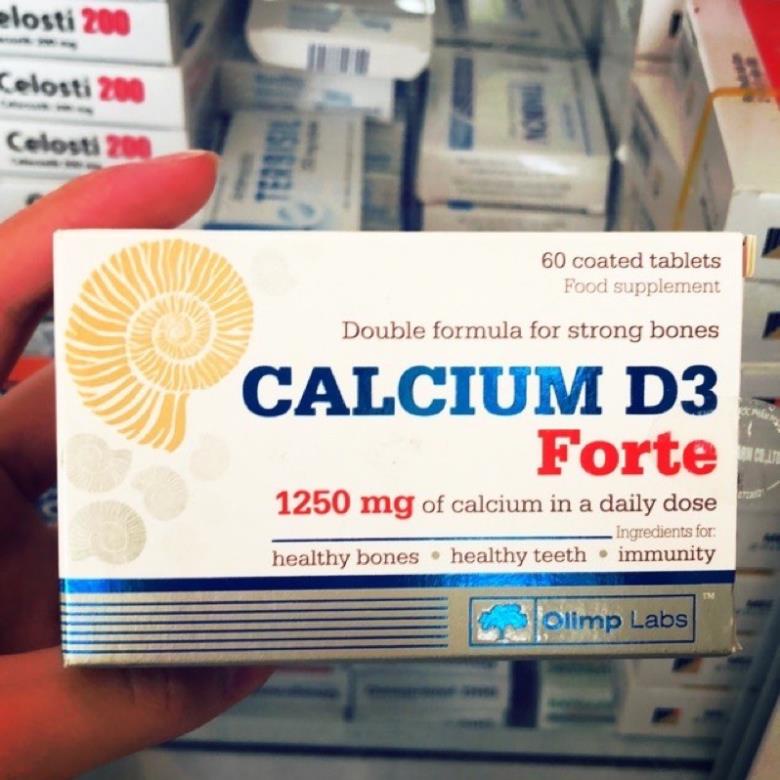 Calci D3 Forte Hộp 60 viên - Hàng chính hãng nhập khẩu Balan