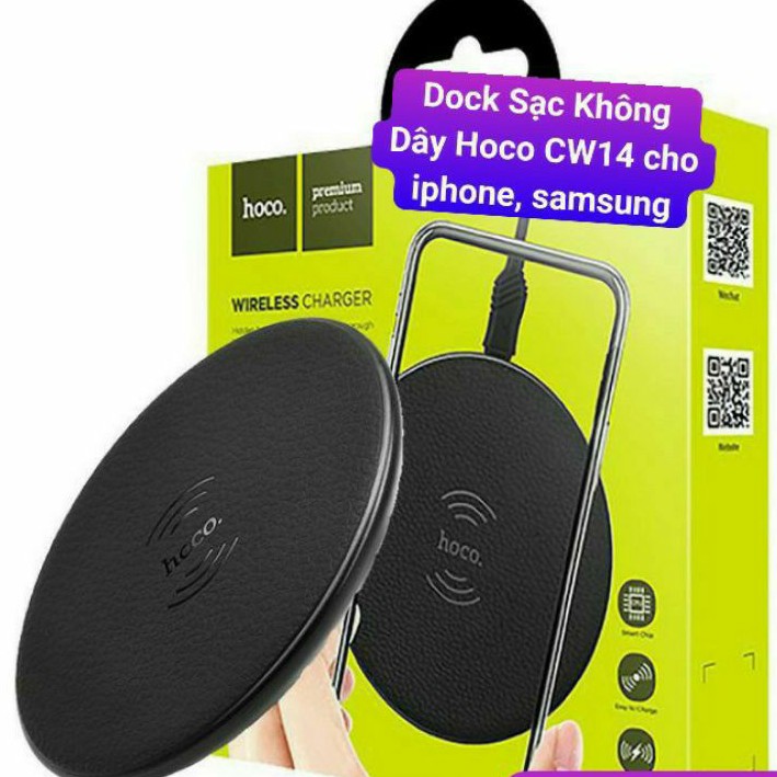 Dock Sạc Không Dây Hoco CW14 cho iphone, samsung