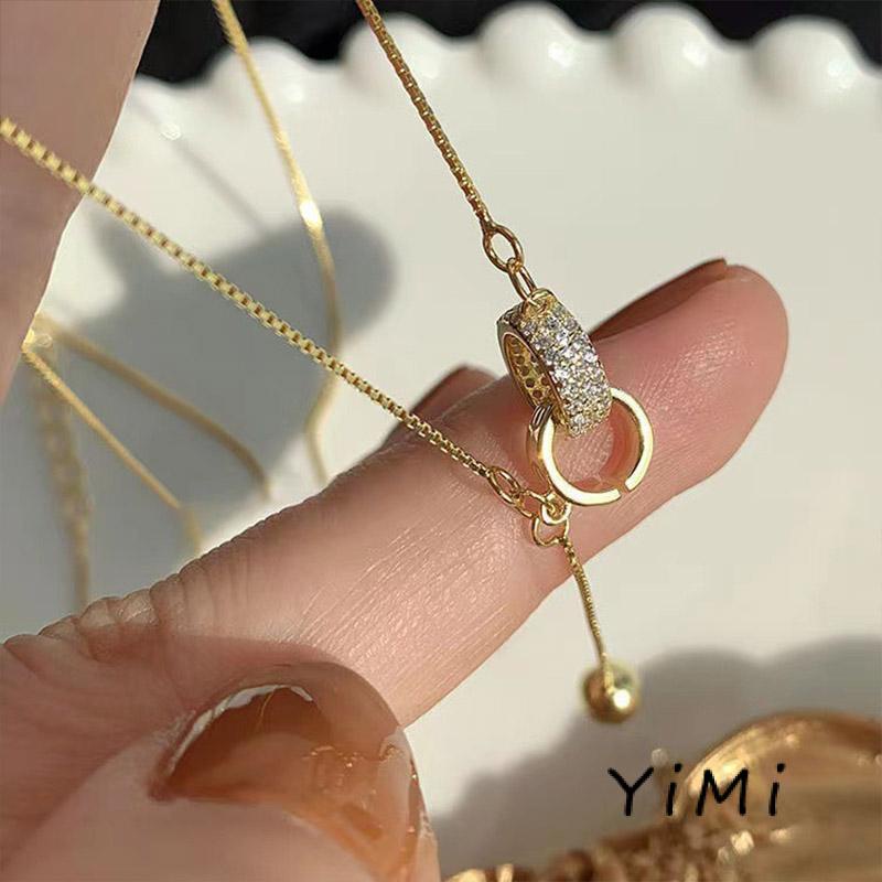 Dây chuyền Bạc S999 cá tính/Vòng cổ Bạc mặt ghép mặt tròn